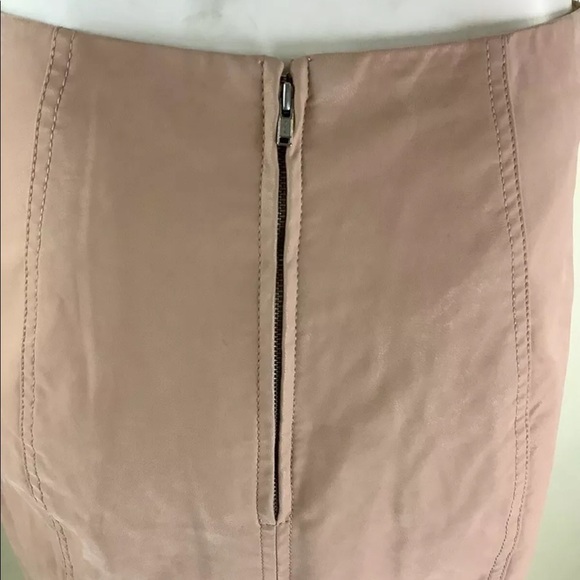 Free People Sz 6 Modern Femme Vegan Suede Mini Skirt In Rose Pink Rayon - Picture 6 of 9